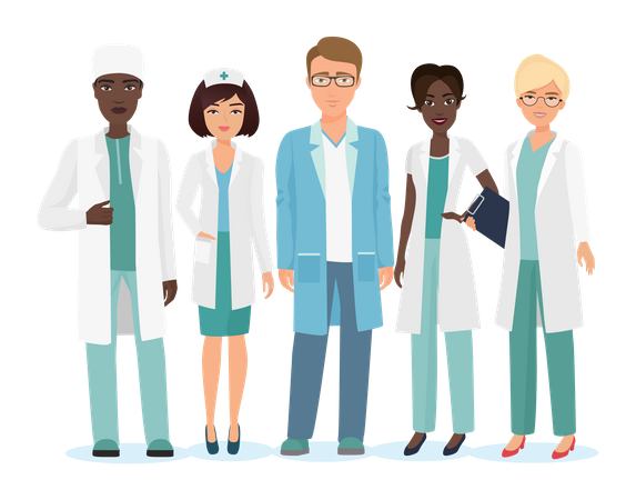 Equipe médica  Ilustração