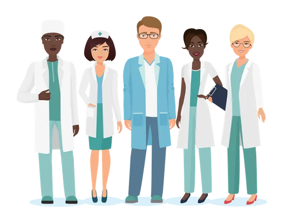 Equipe médica  Ilustração