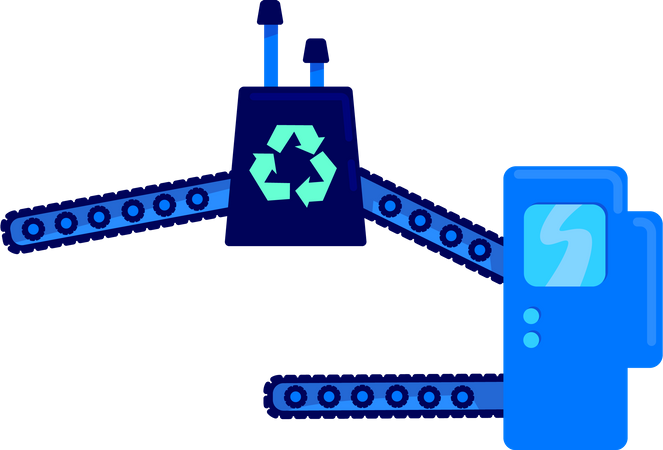 Équipement d'usine de recyclage  Illustration