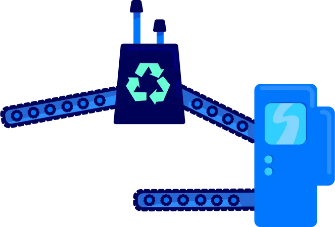 Équipement d'usine de recyclage  Illustration