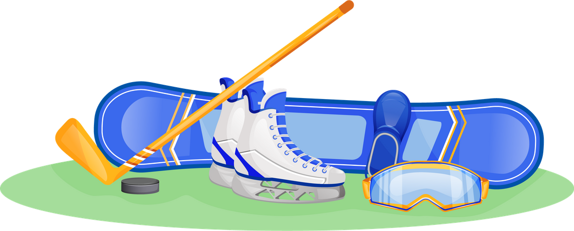 Équipement de hockey sur glace  Illustration