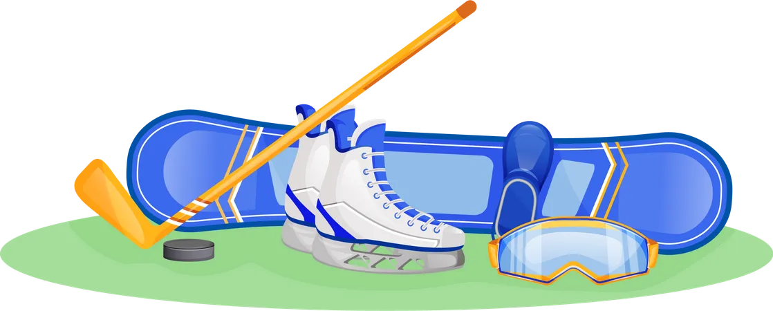 Équipement de hockey sur glace  Illustration