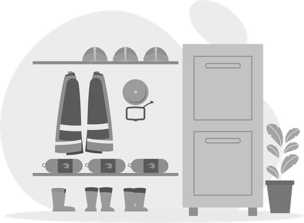 Équipement de pompier  Illustration