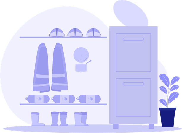 Équipement de pompier  Illustration