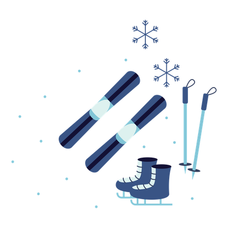 Équipement de sports d'hiver  Illustration