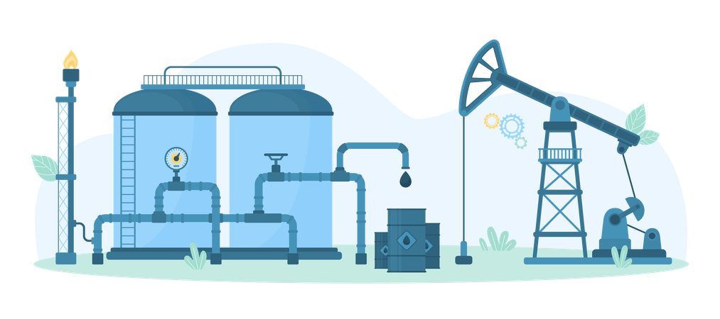 Equipment of oil industry  Illustration