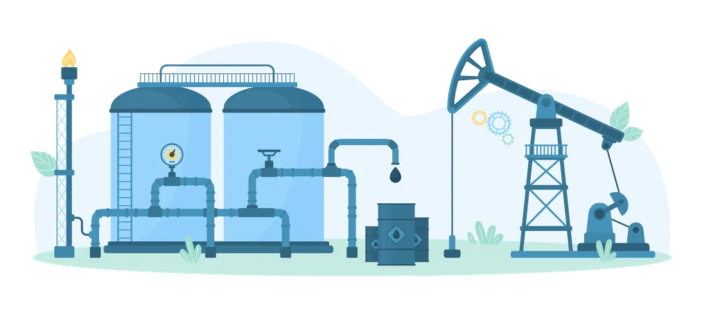 Equipment of oil industry  Illustration