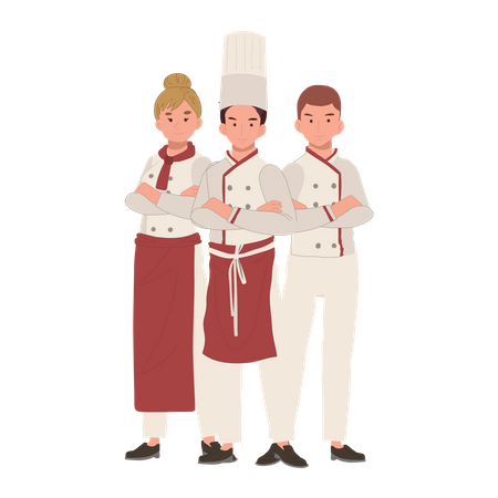 Equipo de chef profesional  Ilustración