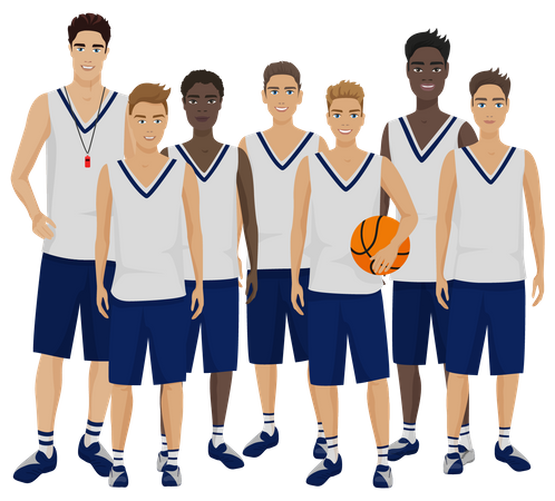 Equipo de baloncesto  Ilustración