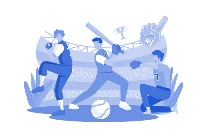 Equipo de beisbol  Ilustración
