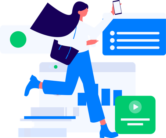Equipo de diseño trabajando en el sitio web  Ilustración