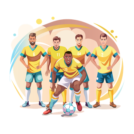 Equipo de fútbol  Ilustración