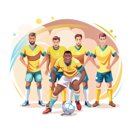 Equipo de fútbol  Ilustración