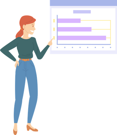 Equipo de marketing trabajando en análisis de datos.  Ilustración