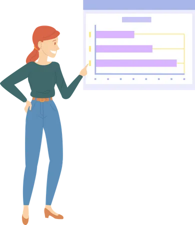 Equipo de marketing trabajando en análisis de datos.  Ilustración