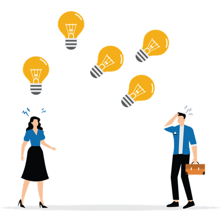 El equipo empresarial obtiene una perspectiva de intercambio  Ilustración