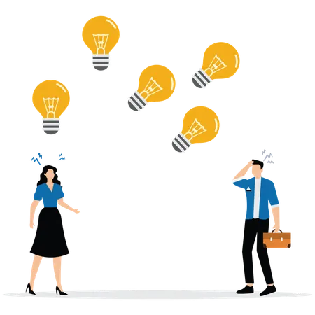 El equipo empresarial obtiene una perspectiva de intercambio  Ilustración