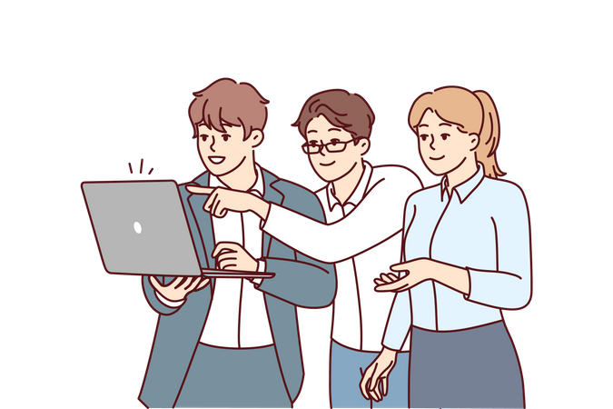 Equipo de negocios trabajando juntos  Ilustración
