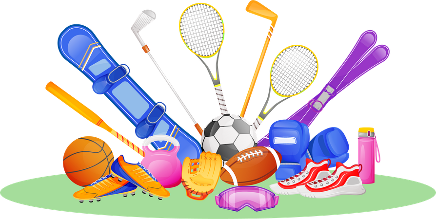 Equipo deportivo diferente  Illustration