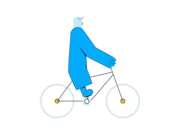 Faire du vélo  Illustration