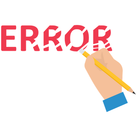 Eraser Error  Illustration