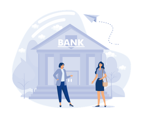 Erfahrenes Bankpersonal  Illustration