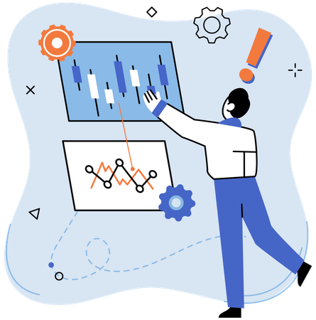 Erfolgreiche Anlagestrategien an der Börse beinhalten die Identifizierung unterbewerteter Aktien und das richtige Timing von Kauf- und Verkaufsentscheidungen  Illustration