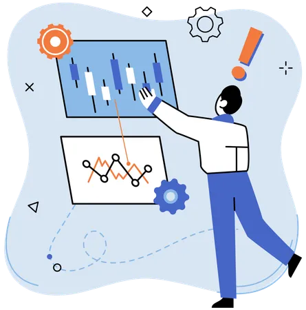 Erfolgreiche Anlagestrategien an der Börse beinhalten die Identifizierung unterbewerteter Aktien und das richtige Timing von Kauf- und Verkaufsentscheidungen  Illustration