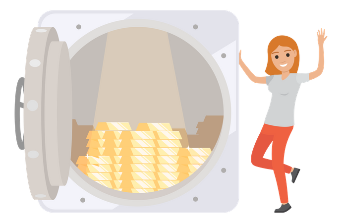Erfolgreiche Geschäftsfrau  Illustration