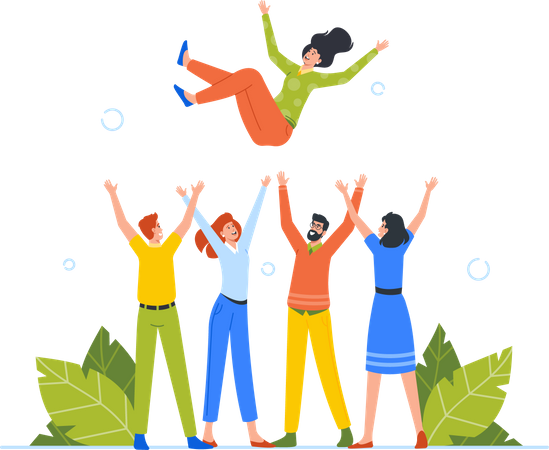 Erfolgreiches Businessteam  Illustration