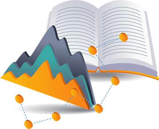 Untersuchung des Wachstums des Bücherlesens  Illustration