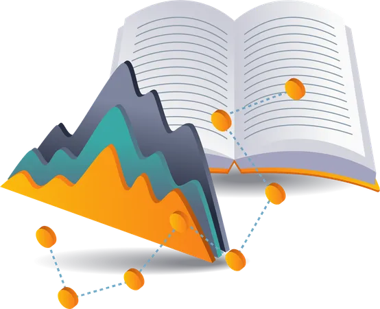 Untersuchung des Wachstums des Bücherlesens  Illustration