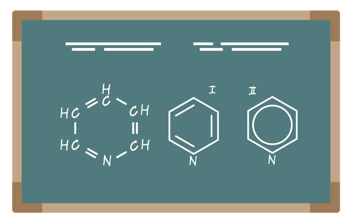 Ergebnisse wissenschaftlicher Experimente und Molekülformeln  Illustration