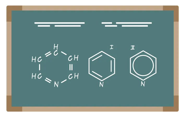 Ergebnisse wissenschaftlicher Experimente und Molekülformeln  Illustration