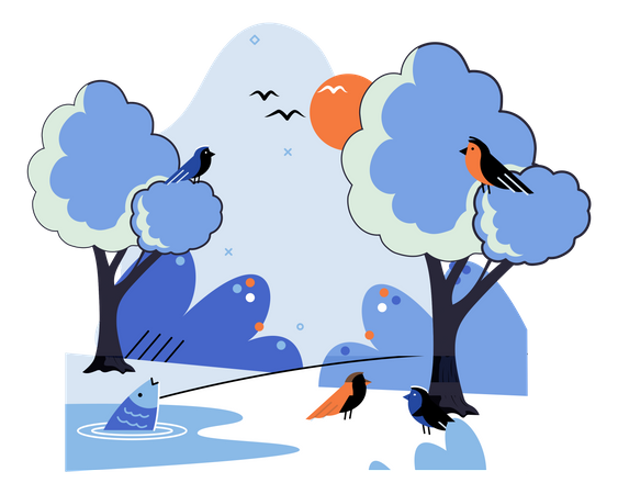 Erhaltung der Biodiversität Illustration