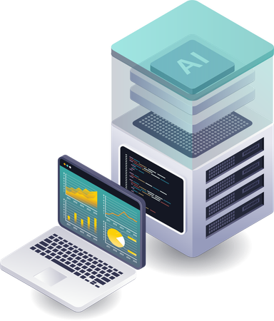 Erkenntnisse aus der Datenanalyse in der Computerservertechnologie  Illustration