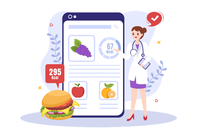 Ernährungs-App  Illustration