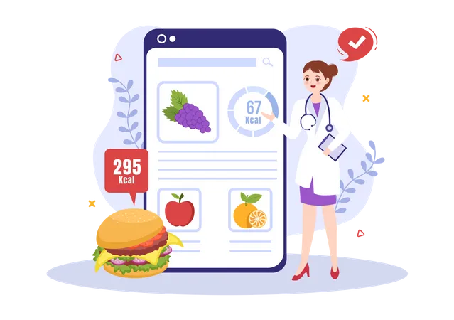 Ernährungs-App  Illustration