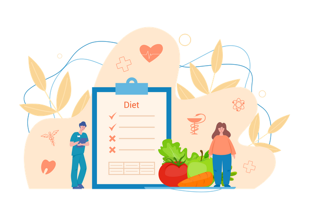 Ernährungsberaterin  Illustration