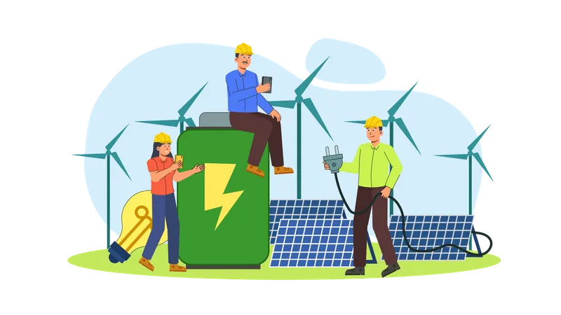 Erneuerbare Energie  Illustration