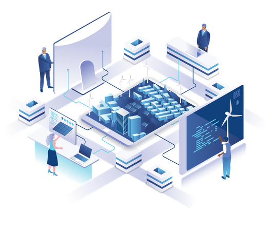 Erneuerbare Energiequelle  Illustration