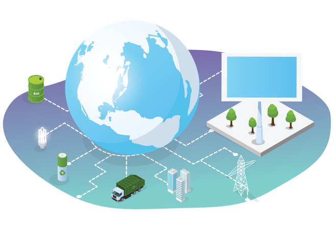 Erneuerbare Energien  Illustration