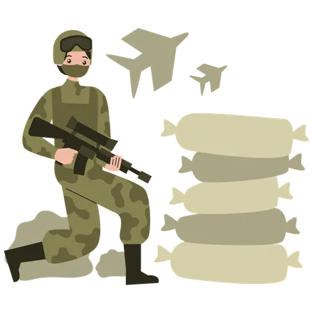 Eroe dell'esercito  Illustration