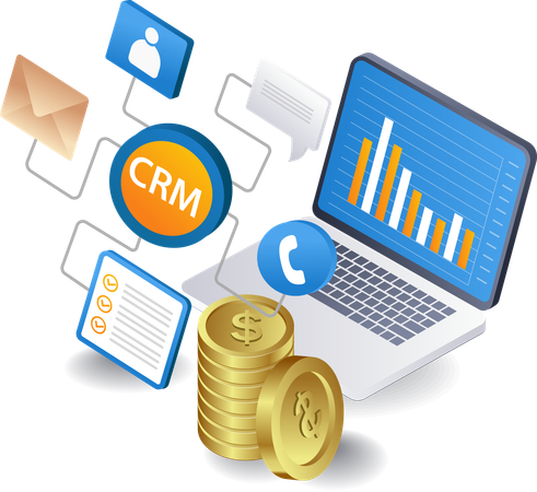 ERP business analyst management  Illustration