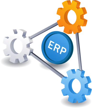 ERP business application symbol  Illustration