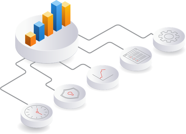 ERP business management  Illustration