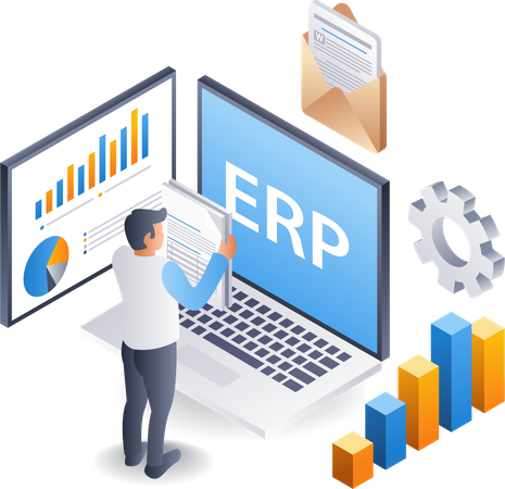 Gestão empresarial ERP 1  Ilustração