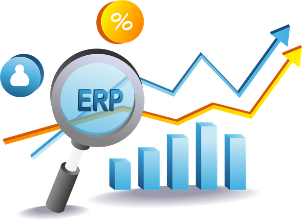 ERP of business data analysis  Illustration