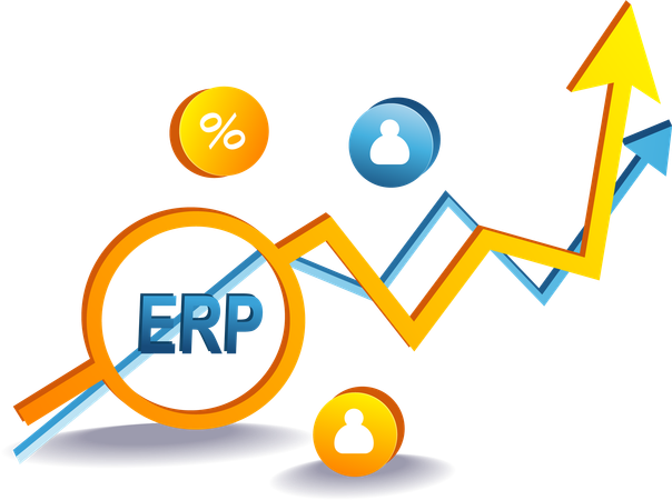 ERP of business data analysis  Illustration