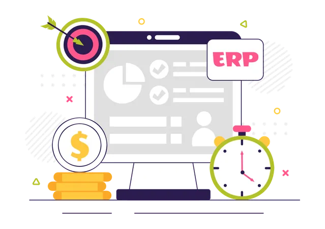 ERP Software System presentation  Illustration